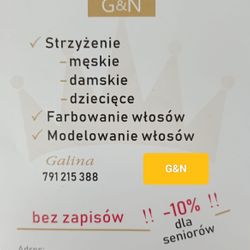 Salon Fryzjerski G&N, Głogowska 128, 60-243, Poznań, Grunwald