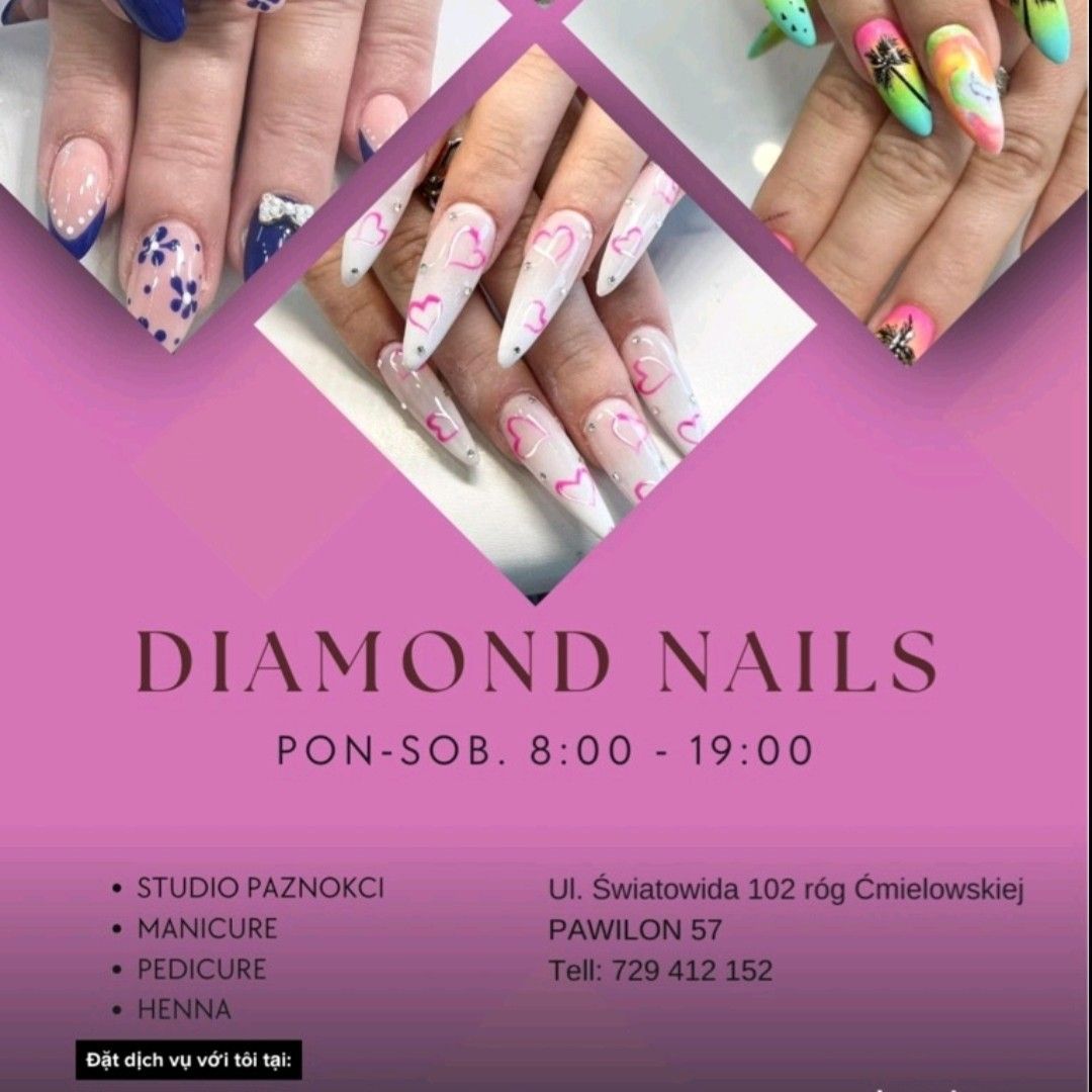 Diamond Nails ( Bazarek/Pw 57 ), Światowida 46 ( Bazarek), Pawilon 57, 03-144, Warszawa, Białołęka