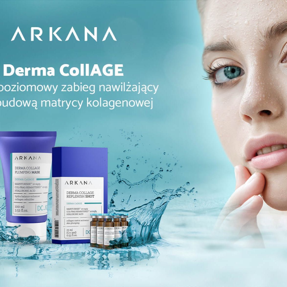 Portfolio usługi ARKANA  Derma CollAGE zabieg odbudowujący kolagen