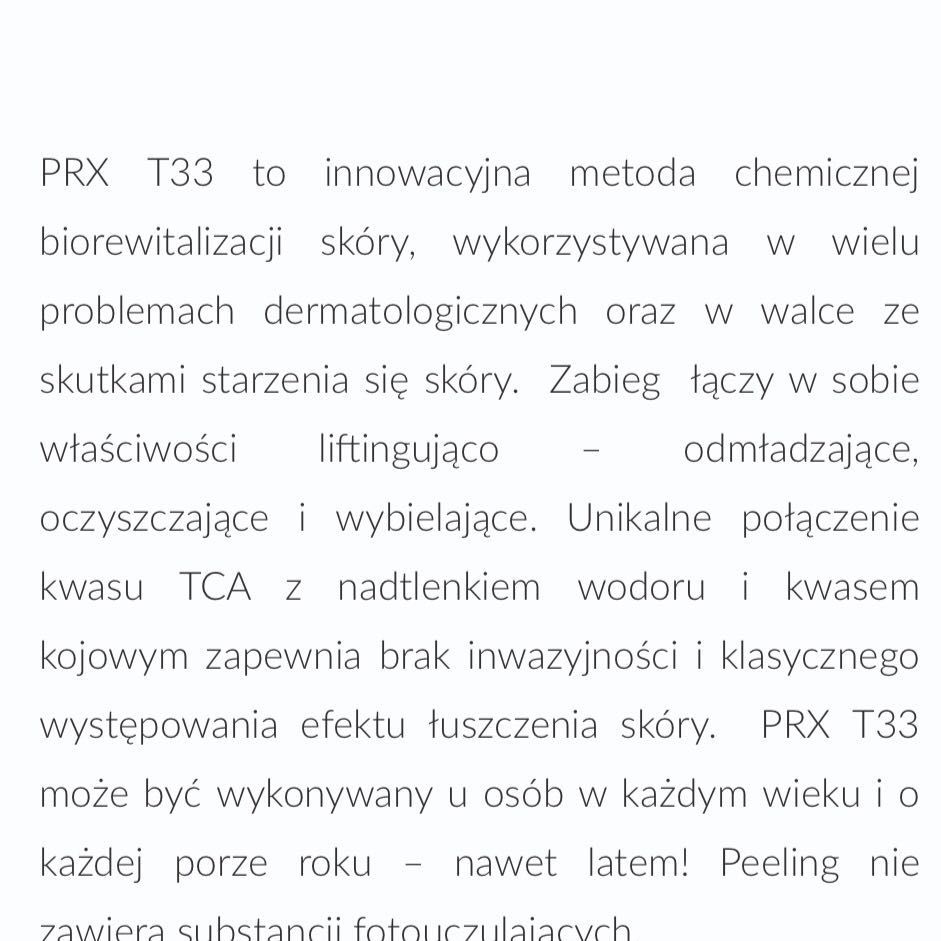 Portfolio usługi Prx T33