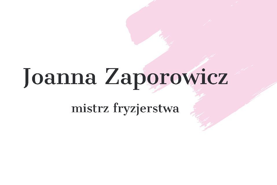 JOANNA ZAPOROWICZ mistrz fryzjerstwa Kraków Zarezerwuj