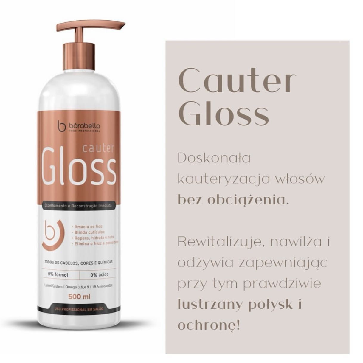 Portfolio usługi Cauter Gloss rewitalizacja i odbudowa włosów.