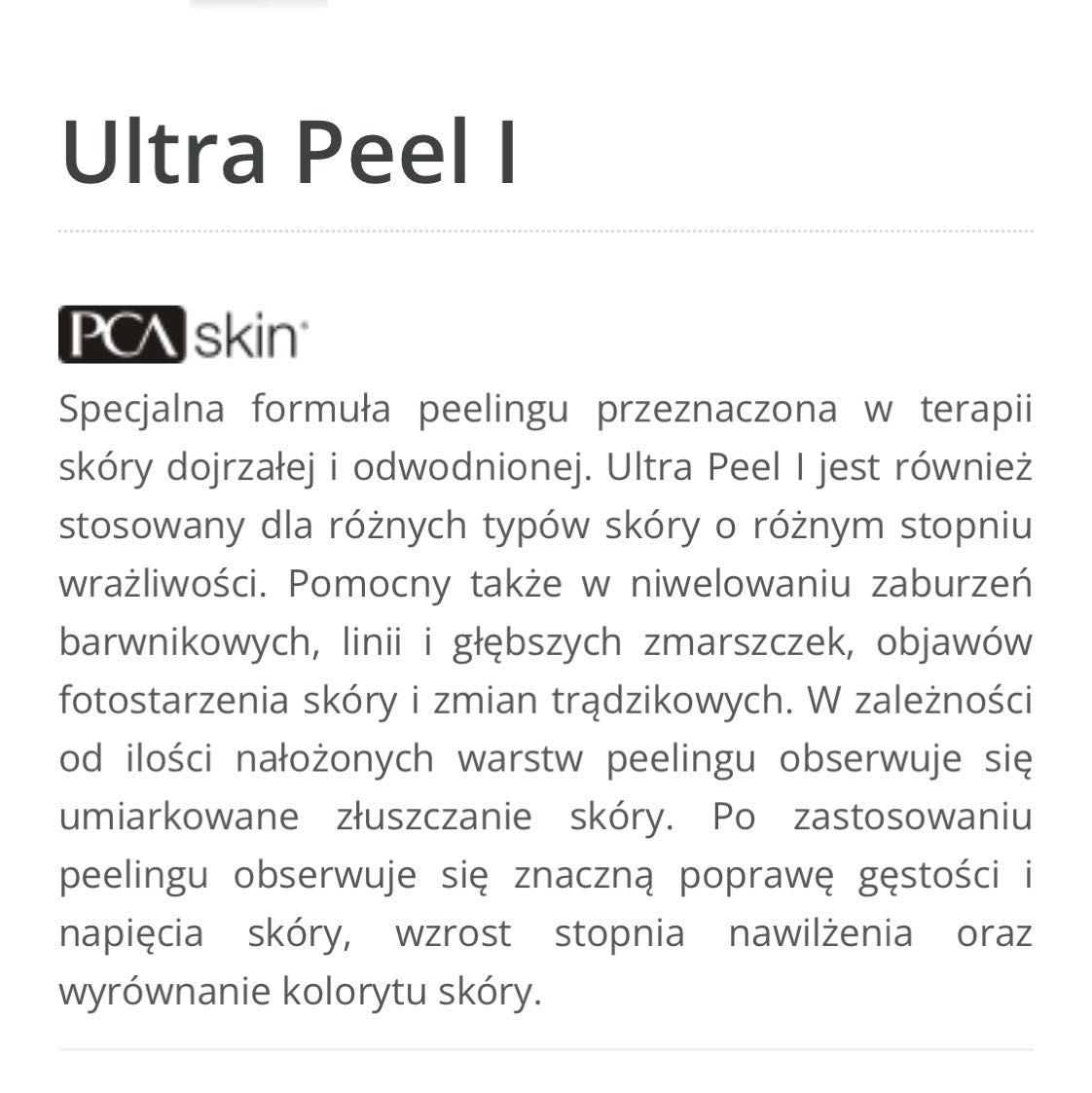 Portfolio usługi zabieg w kwasem ULTRA PEEL