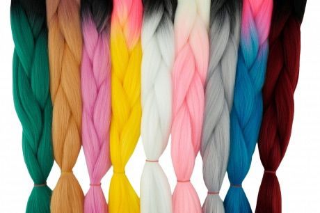 Portfolio usługi Warkocze z kolorowymi włosami syntetycznymi
