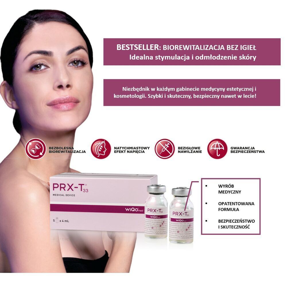Portfolio usługi PRX-T33- Biorewitalizacja skóry bez igieł