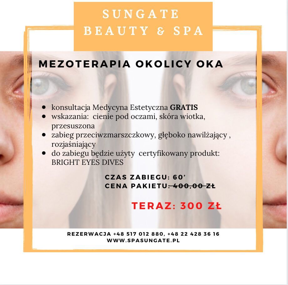 Portfolio usługi Mezoterapia igłowa okolicy oczu promocja
