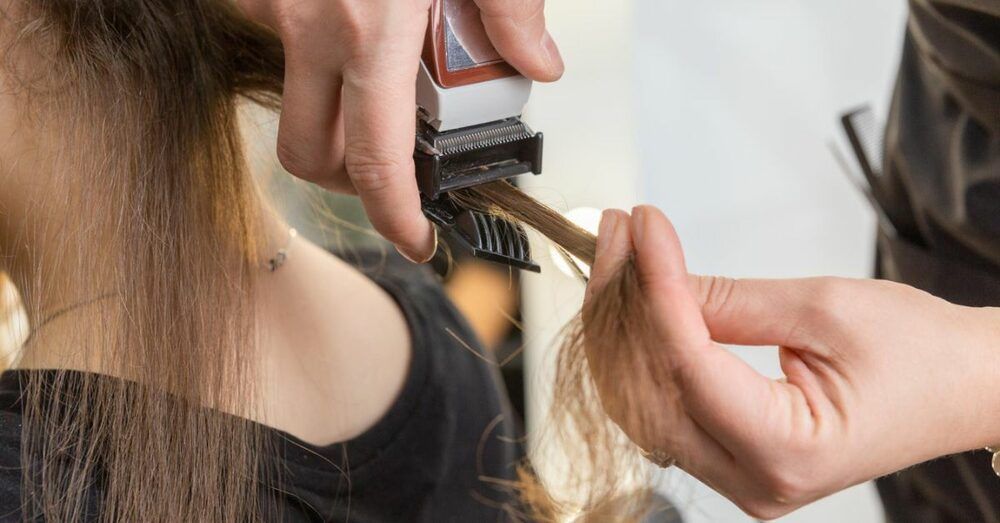 Portfolio usługi Polerowanie włosów ze strzyżeniem- włosy za łop...