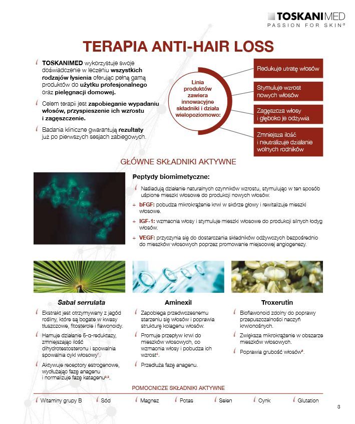 Portfolio usługi Mezoterapia bezigłowa TOSKANI- wypadanie włosów