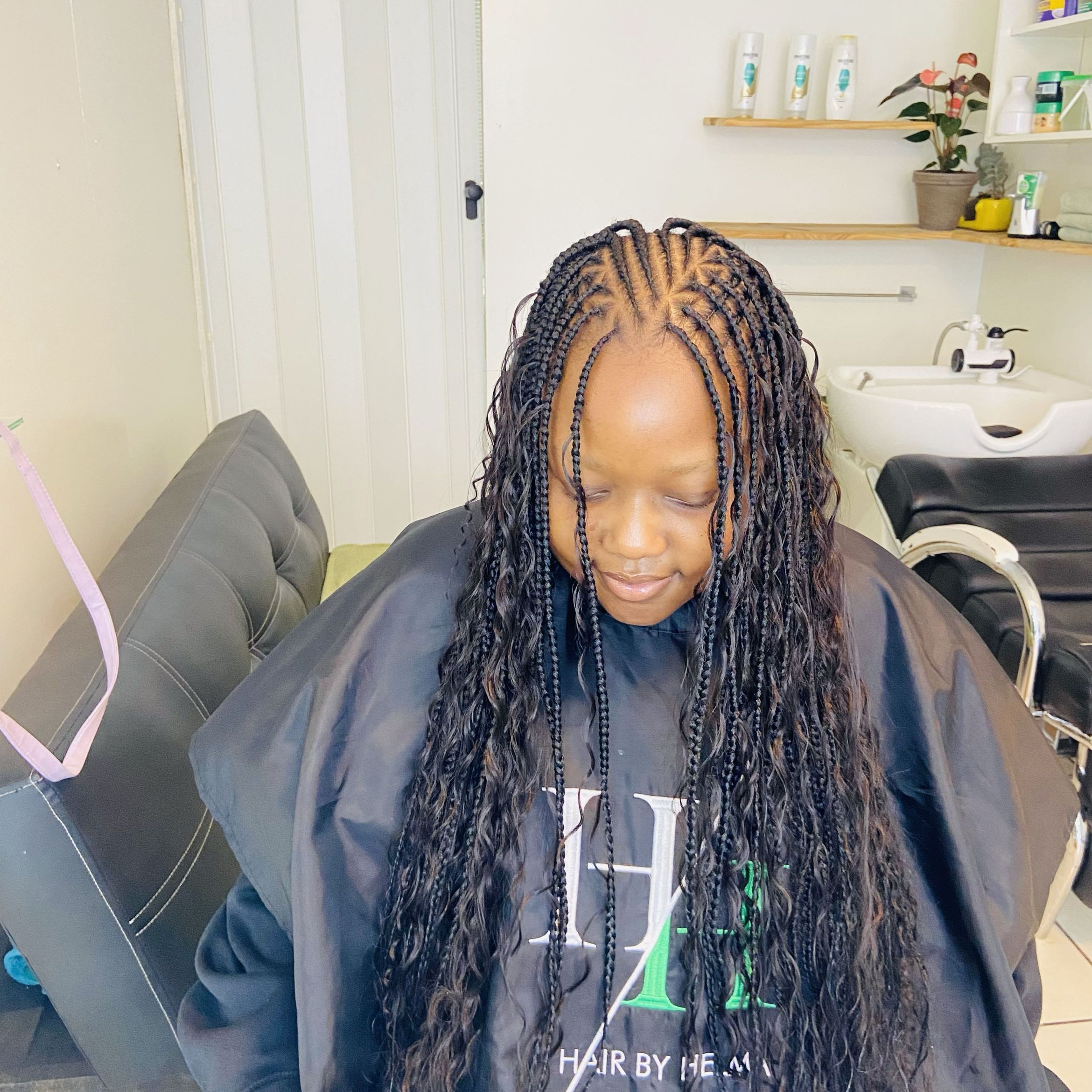 Flip Fulani braids (with curls) portfolio
