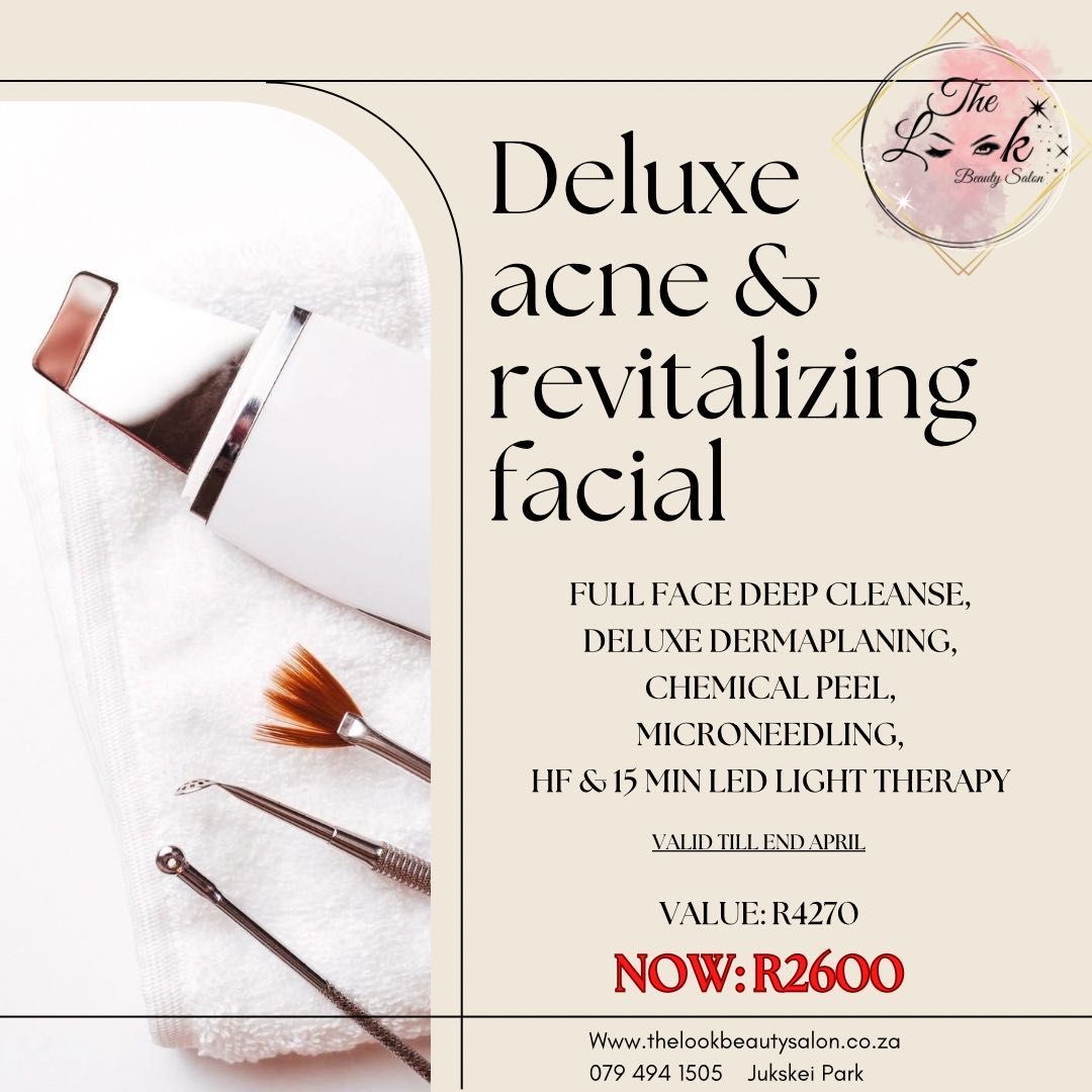 Deluxe acne & revitalizing facial portfolio