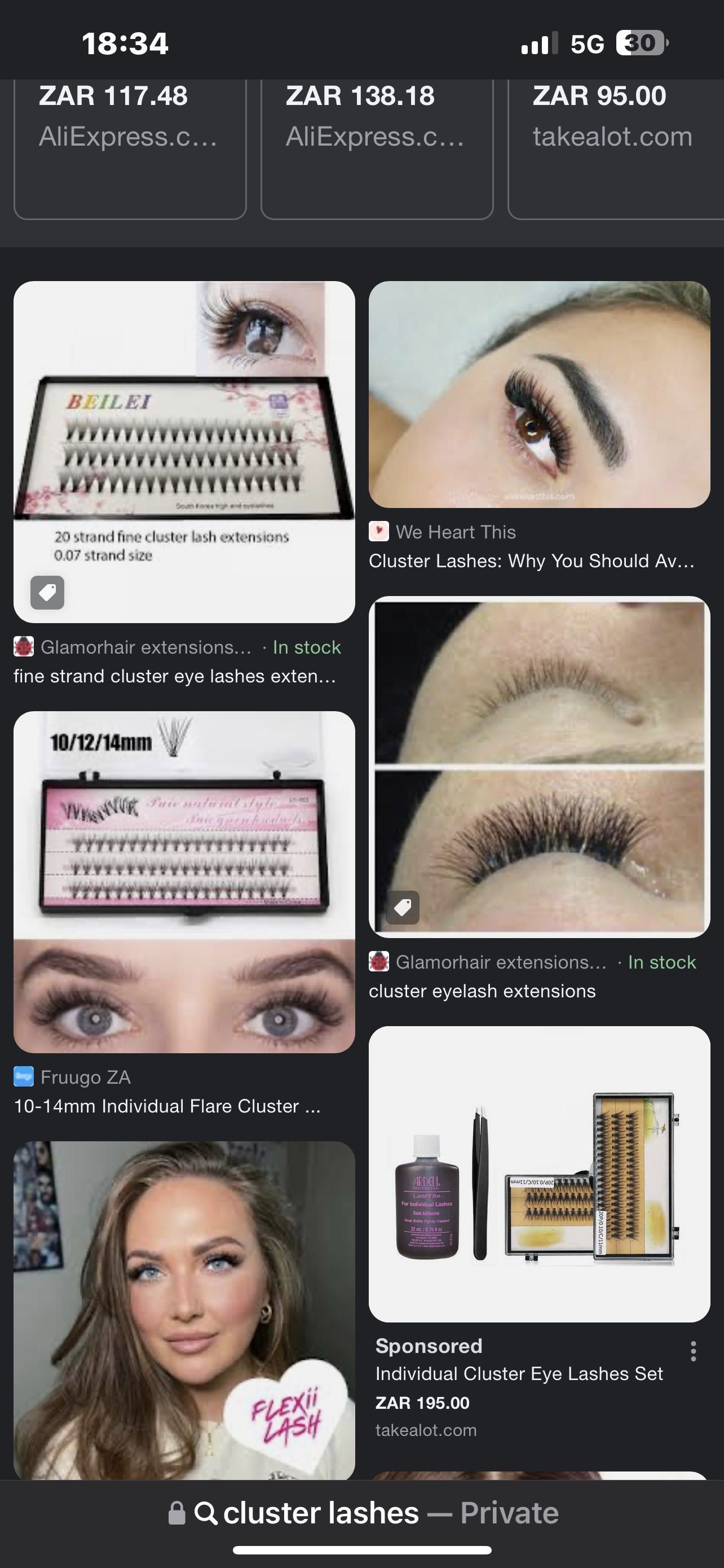 Cluster lashes portfolio